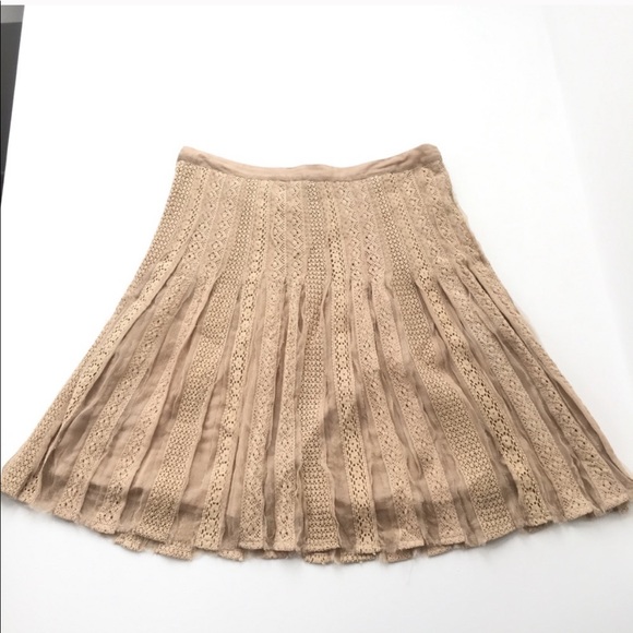 SOLD Anthropologie Odille Silk Pleat Ballet Skirt 4 - Picture 5 of 12